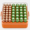 ALCYON Plastic Battery Organizer Storage Case for 48 AA/AAA Batteries