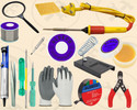 Aldeco 16 Items Compact Soldering Iron Kit with Desoldering Pump & More Utility Tools 25 W Simple
