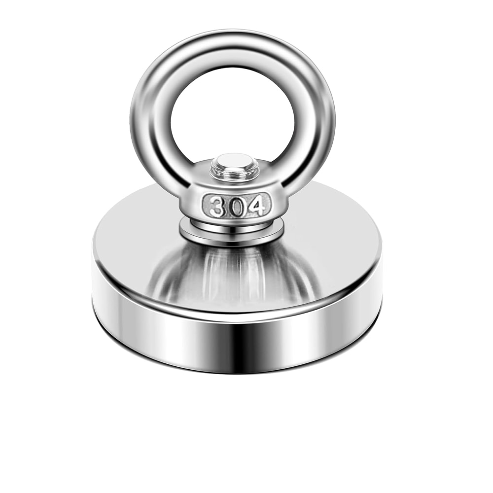 Magnets Vertical ALEAF 1 Piece of 48mm Super Strong Neodymium Fishing Magnets, 60-90 Kgs ...