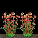 ALEGI Fish Tank Decorations Plastic Plants Large, Pink, 2 Pcs