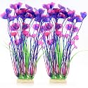 ALEGI Fish Tank Decorations Aquarium Plastic Plants Large 16 inch 2Pcs