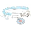 Alex and Ani I Love You Mom Bracelet Set of 3 Silver/Blue/Pink One Size