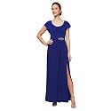 Alex Evenings Women's Long Cowl Neckline Mother of The Bride Dress, Formal Event Gown (Petite and Regular Sizes)