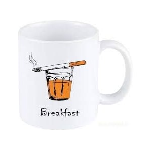 alexus breakfast ceramic coffee mug slogan quote printed ceramic coffee amp tea mug cup best gifts for weddinganniversarycouplemarriagebirthdayreturn gift -350 ml - white