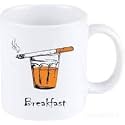 Alexus Breakfast Ceramic Coffee Mug Slogan Quote Printed Ceramic Coffee &amp; Tea Mug, Cup Best Gifts for Wedding/Anniversary/Couple/Marriage/Birthday/Return Gift -(350 ML) - White