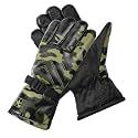 Alexvyan -20℉ Snow &amp; Windproof Thermal Soft Fur Warm Winter Gloves (Fur/Fleece Inside) for Riding, Protective Warm Hand Riding Cycling, Byke, Bike, Scooty,Motorcycle for Men &amp; Boy,Male (Green)