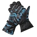 Alexvyan -20℉ Snow & Windproof Thermal Soft Fur Warm Winter Gloves (Fur/Fleece Inside) for Riding, Protective Warm Hand Riding Cycling, Byke, Bike, Scooty,Motorcycle for Men & Boy,Male (Blue)