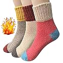 Alexvyan 3 Pair Vintage Solid Soft &amp; Woolen Cozy Knitted Winter Thick Warm Stretchy Elastic Socks (Without Thumb) for Women Girls (Multicolor)