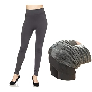 alexvyan ankle length 24 to 36 waist stretchable fleece women warm thick fur lined fleece winter thermal soft legging tights stocking - slim fit