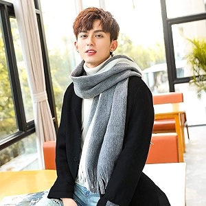 alexvyan fashions two color extra soft microfibre cashmere knitted mufflers cum scarves cum stoles woolen men and women casual scarf soft and warm muffler