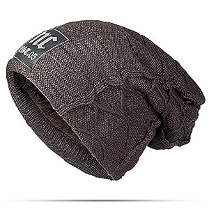alexvyan soft warm snow and air proof fleece knitted casual and formal for men39s and women39s woolen hat cap inside fur warm winter soft warm beanie cap