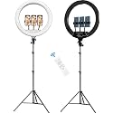 Alf Multi-Color LED Ring Light with 6ft Stand and Smartphone Mount, USB Support - Professional Lighting Solution for Photography, Video, YouTube (18 Inch_Ring_Light)