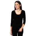 Alfa Steam Disinfected Quilted Premium Women's Scoop Neck 3/4th Sleeves Cotton Thermal Top | Ladies Thermal Vest