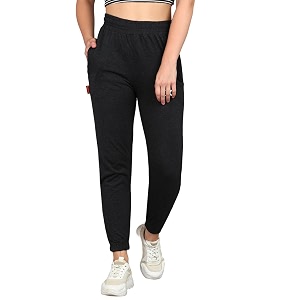 alfa women39s cotton regular fit joggers track pants with 3 pockets - casual trousers for women39s and girls