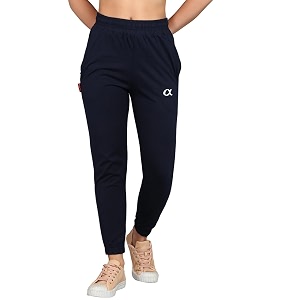 alfa women39s cotton regular fit joggers track pants with 3 pockets - casual trousers for women39s and girls