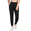 Alfa Women's Cotton Regular Fit Joggers Track Pants with 3 Pockets - Casual Trousers for Women's and Girls