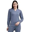 Alfa Women’s V-Neck Full Sleeves Thermal Top | Soft Cotton Winter Wear Inner Top for Cold Weather Protection