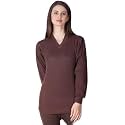 Alfa Women’s V-Neck Full Sleeves Thermal Top | Soft Cotton Winter Wear Inner Top for Cold Weather Protection