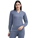 Alfa Women’s V-Neck Full Sleeves Thermal Top | Soft Cotton Winter Wear Inner Top for Cold Weather Protection