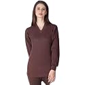 Alfa Women’s V-Neck Full Sleeves Thermal Top | Soft Cotton Winter Wear Inner Top for Cold Weather Protection