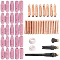 Alffun 58pcs TIG Welding Torches Gas Lens Kit