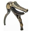 Alice Guitar Capo for Acoustic & Classical Electric Guitars - Aluminum Alloy Bronze Color, No Buzz, Eletric Folk Guitar Capo with Unique Alligator Shape (A007G/BR)