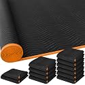 Aliceset 12 Pcs 80'' x 144'' Extra Large Moving Blankets, Black Quilted