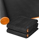 Aliceset 2 Pcs 80'' x 144'' Extra Large Moving Blankets, Black Quilted
