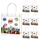 Aliceset 20 Pcs Clear Spider Gift Bag with Handles PVC, 8 x 8 x 3.15 Inch
