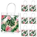 Aliceset 20 Pcs Hawaiian Clear Goodie Bags Aloha Luau Gift Bags with Handle