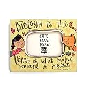 Alicia Souza Wood | Biology Cat Magnetic Tabletop Photo Rectangular Frame| 6.3 (W) X 8.6 (H) Cm| Multicolor| Ideal Gift| Pack Of 1| Water Resistent