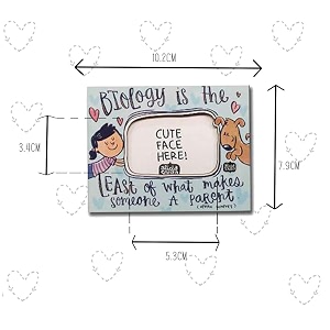 alicia souza  biology dog wooden magnetic wall mount photo rectangular frame 53 w x 34 h cm multicolor ideal gift pack of 1 water resistent