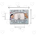 Alicia Souza | Biology Dog Wooden Magnetic Wall Mount Photo Rectangular Frame| 5.3 (W) X 3.4 (H) Cm| Multicolor| Ideal Gift| Pack Of 1| Water Resistent