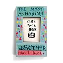 Alicia Souza Wood Fridge Magnet Holds Rectangular Photo Frame, Brother Love, Small Picture Frame, Multicolor, Ideal Gift, Water Resistent 3W x 3.3H CM