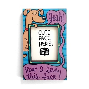 alicia souza wood  how i love this face magnetic tabletop photo rectangular frame 3 w x 33 h cm multicolor ideal gift pack of 1 water resistent