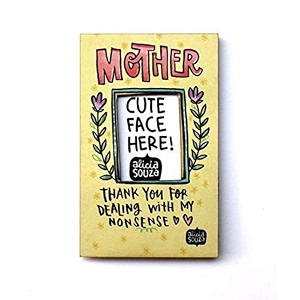 alicia souza metal fridge magnet holds rectangular photo frame mother love small picture frame multicolor ideal gift water resistent 3w x 33h cm
