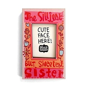 alicia souza wood fridge magnet holds rectangular photo frame sister love small picture frame multicolor ideal gift water resistent 3w x 33h cm