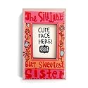 Alicia Souza Wood Fridge Magnet Holds Rectangular Photo Frame, Sister Love, Small Picture Frame, Multicolor, Ideal Gift, Water Resistent 3W x 3.3H CM