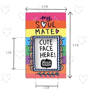 alicia souza wood fridge magnet holds rectangular photo frame soul mate small picture frame multicolor ideal gift water resistent 3w x 33h cm