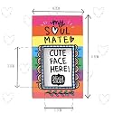 Alicia Souza Wood Fridge Magnet Holds Rectangular Photo Frame, Soul Mate, Small Picture Frame, Multicolor, Ideal Gift, Water Resistent 3W x 3.3H CM