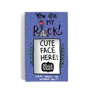 alicia souza wood fridge magnet holds rectangular photo frame you are my rock small picture frame multicolor ideal gift water resistent 3w x 33h cm
