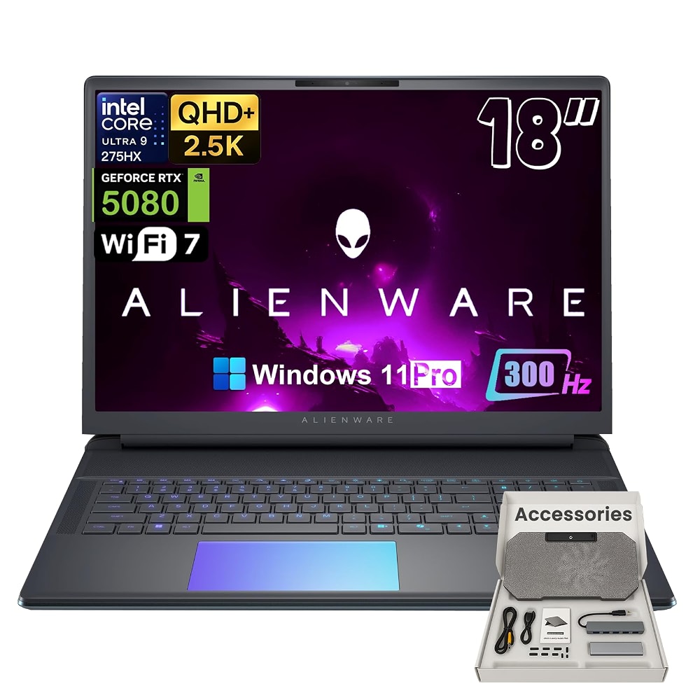 Alienware 18 Area-51 Gaming Laptop - NVIDIA RTX 5080 16GB GDDR7, Intel ...