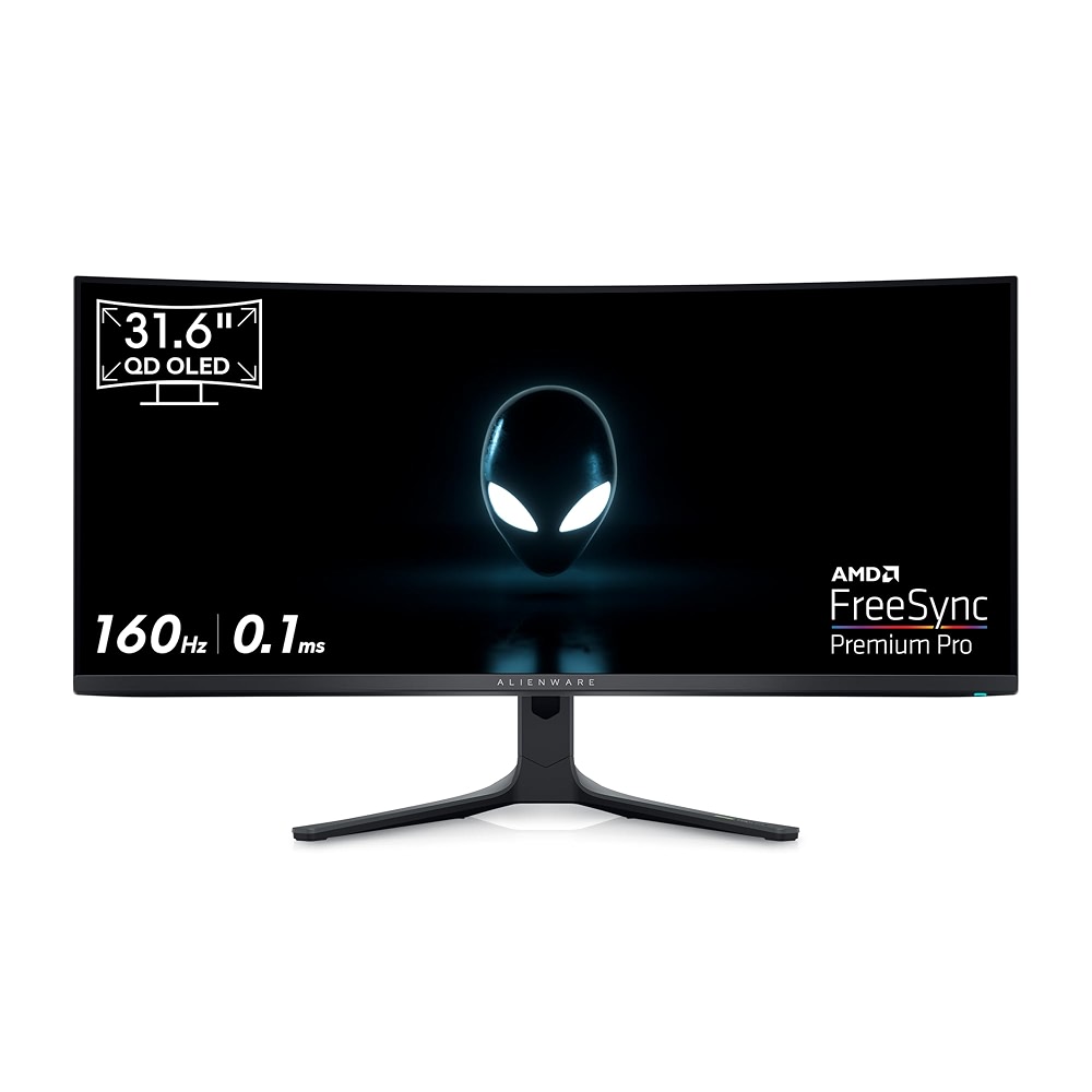 Alienware 34 inch (86.36 cm) Curved QD-OLED Gaming Monitor-AW3423DWF ...