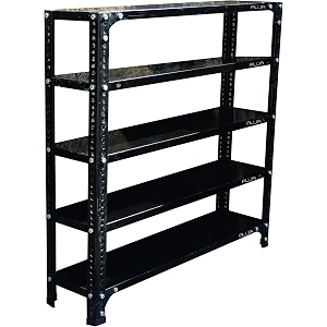 alija slotted angle slim shoe rack 36 x 35 x 9 inch with 5 shelves unit 24 gauge black