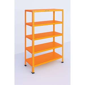 alija slotted angle slim shoe rack 36 x 35 x 9 inch with 5 shelves unit metal orange 22 gauge