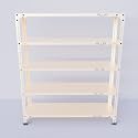 ALIJA Slotted Angle Slim Shoe Rack (36 x 35 x 9 Inch) with 5 Shelves Unit, Metal (Ivory, 22 Gauge)