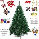 ALILA 6FT Christmas Pine Tree with Sturdy Stand for Home Decor with Branches, Premium Artificial Green Tree, Office, School, House, Restaurants, &amp; Store Decoration for Indoor &amp; Outdoor Decor