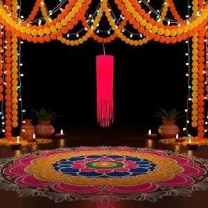 alila diwali hanging lantern lamp shade akash kandil for balcony jhumar for xmas christmas home living room decor decoration self assembly - diy do it yourself  size minismall - 12inches30cm