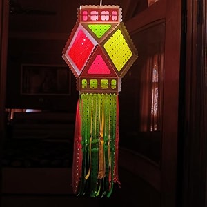 alila diwali hanging lantern lamp shade akash kandil for diwali balcony jhumar for hall home living room decor decoration self assembly - diy do it yourself