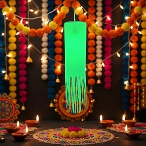 alila diwali hanging lantern lamp shade akash kandil for balcony jhumar for xmas christmas home living room decor decoration self assembly - diy do it yourself  size minismall - 12inches30cm